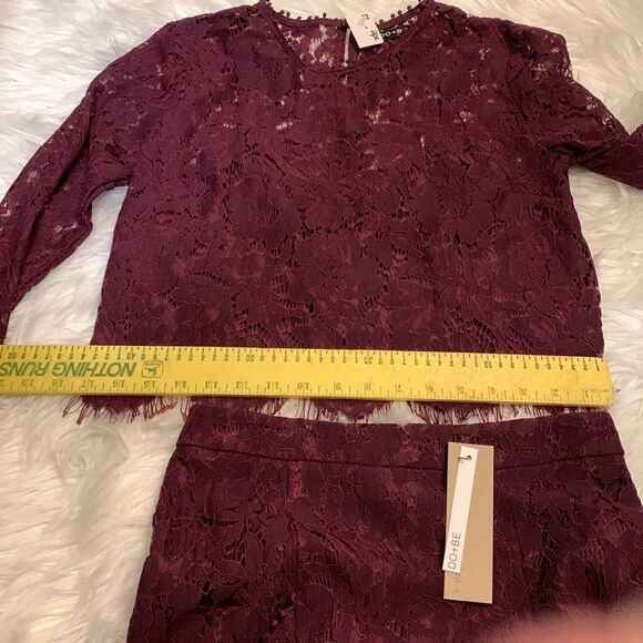 DO+BE TWO PIECE LACE SKIRT/TOP SET in purple - Picture 10 of 13